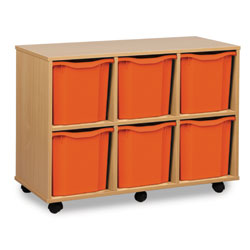 6 Quad-Sized Tray Storage Unit (Horizontal)