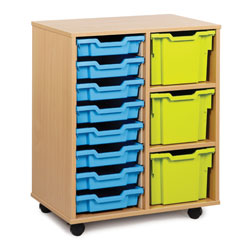 8 Shallow & 3 Extra Deep Tray Storage Unit