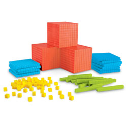 Brights! Grooved Base 10 Classroom Set (823 Pieces) - by Learning Resources