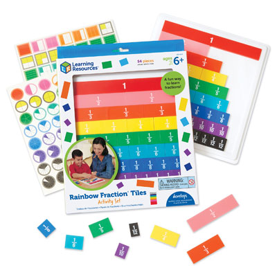 Rainbow Fraction Tiles with Tray - by Learning Resources - LER0615