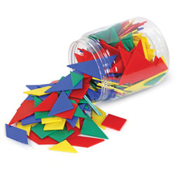 Four-Colour Tangrams Tub - Set of 30 Tangrams - by Learning Resources