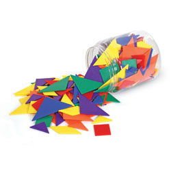 Six-Colour Tangrams Tub - Set of 30 Tangrams - by Learning Resources