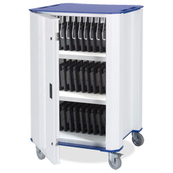 Nuwco Tablet Trolley PlasTab 32 - with AC Charging - with a choice of Red, Green, Yellow or Blue trim