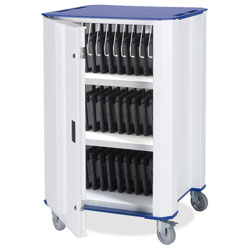 Nuwco Tablet Trolley PlasTab 32 - with USB Charging - with a choice of Red, Green, Yellow or Blue trim