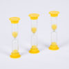 Set of 3 Mini Sand Timers - 3 Minute - Yellow - CD92002