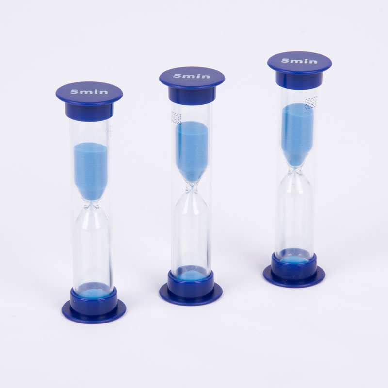 buy set of 3 mini sand timers 5 minute blue cd92003 primary