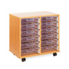 12 Shallow Tray Storage Unit - with Clear Shallow Trays