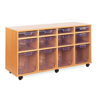 12 Variety Tray Storage Unit - with Clear Trays - CE2122MCL