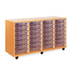 28 Shallow Tray Storage Unit - with Clear Shallow Trays