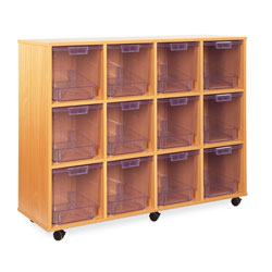 12 Jumbo Tray Storage Unit - with Clear Jumbo Trays
