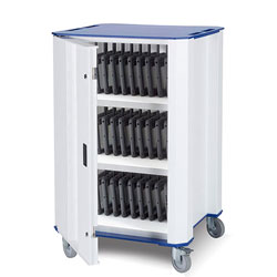 Nuwco ChromeBook Charging Trolley PlasChrome 32 - with a choice of Red, Green, Yellow or Blue trim
