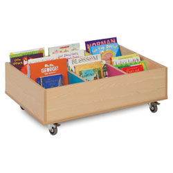 Bubblegum 6 Bay Kinderbox Book Storage Unit - with Wheels