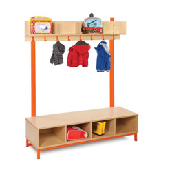 Bubblegum Cloakroom Bundle 2 - 8 Hooks, 8 Open Compartments (4 Top, 4 Bottom)