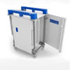 TabCabby 20-32V Tablet Charging Trolley (Vertical) - with Blue Trim Only - TABCAB20-32V