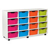 White Deep Tray Storage Unit - with 16 Gratnells Trays