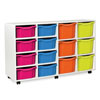 White Tray Storage Unit - with 14x Mixed-Sized Trays