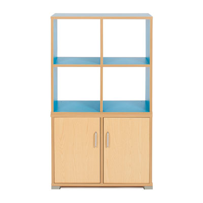 Bubblegum 4 Cube & 2 Bay Low Level Cupboard Room Divider - RDIV-B1