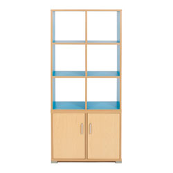Bubblegum 6 Cube & 2 Bay Low Level Cupboard Room Divider