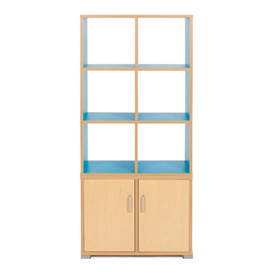 Bubblegum 6 Cube & 2 Bay Low Level Cupboard Room Divider - RDIV-B2