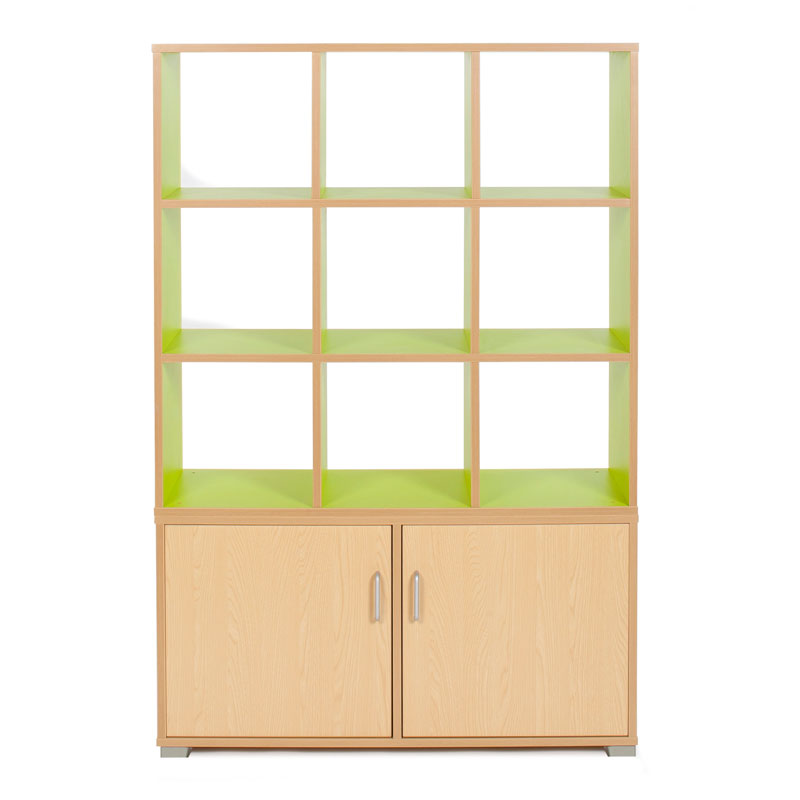 Bubblegum 9 Cube & 3 Bay Low Level Cupboard Room Divider - RDIV-B3