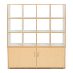 Bubblegum 12 Cube & 4 Bay Low Level Cupboard Room Divider