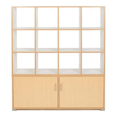 Bubblegum 12 Cube & 4 Bay Low Level Cupboard Room Divider - RDIV-B6