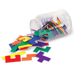 Rainbow Pentominoes Tub - Set of 72 - by Learning Resources