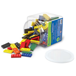 Double-Six Wooden Dominoes Tub - Set of 168 - by Learning Resources