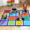 Rainbow Square Placement Carpet - 2m x 2m - MAT1019