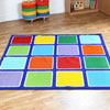 Rainbow Square Placement Carpet - 2m x 2m - MAT1019