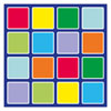 Rainbow Square Placement Carpet - 2m x 2m - MAT1019