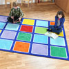 Rainbow Squares Rectangular Placement Carpet - 3m x 2m - MAT1013