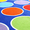 Rainbow Circles Square Placement Carpet - 2m x 2m - MAT1020
