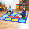 Rainbow Circles Square Placement Carpet - 2m x 2m - MAT1020