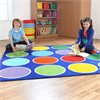 Rainbow Circles Square Placement Carpet - 2m x 2m - MAT1020