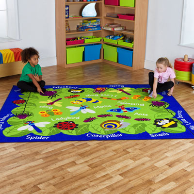 Back to Nature Minibeasts Rectangular Carpet - 2.4m x 2m - MAT1057