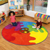 Rainbow Colour Palette Circular Carpet - 2m diameter
