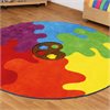 Rainbow Colour Palette Circular Carpet - 2m diameter - MAT086