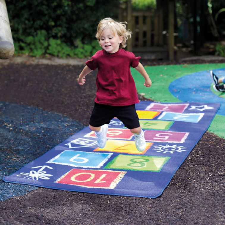 Hopscotch Outdoor Rectangular Play Mat 3m x 1m MAT1010 Primary ICT