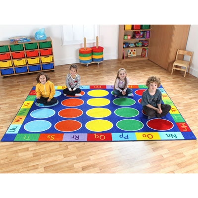 Rainbow ABC Rectangular Carpet - 3m x 2m - MAT1014