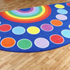 Rainbow Large Semi-Circle Placement Carpet - 2m x 4m - MAT1035