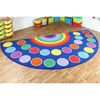 Rainbow Large Semi-Circle Placement Carpet - 2m x 4m - MAT1035