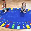 Pencils Alphabet Oval Carpet - 3m x 2m - MAT1007
