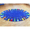 Pencils Alphabet Oval Carpet - 3m x 2m - MAT1007