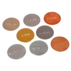 Stamped Metal Discs 25mm (Set of 8) - Mixed Magnetic and Non-Magnetic