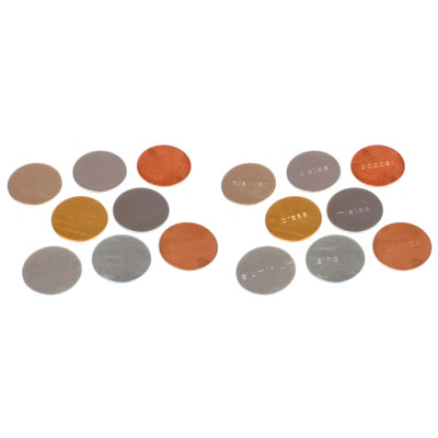 Stamped & Blank Metal Discs 25mm (Set of 16) - Mixed Magnetic and Non-Magnetic - CD50363