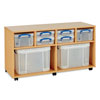 Really Useful Classroom Storage Unit - with 4x 4 Litre, 2x 9 Litre & 2x 35 Litre boxes
