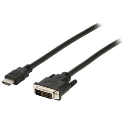 Silver DVI-D to HDMI Cable - 1.5m