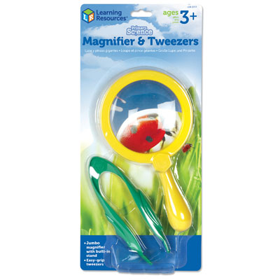 Primary Science Jumbo Magnifier and Tweezers (Colour Varies) - LER2777