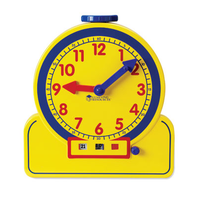 Primary Time Geared Teacher Clock (24 Hour) - Analogue & Digital Time Teacher - Learning Resources - LER2995